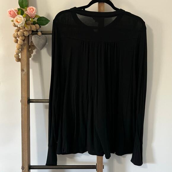 Boden Long Sleeve Black Modal Henley Shirt Size‎ 10 - Picture 4 of 7